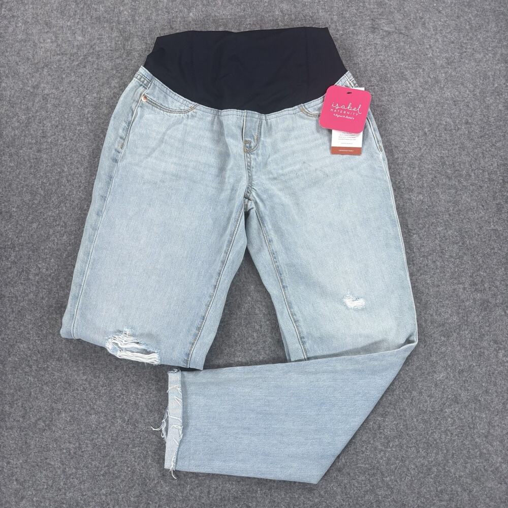 Isabel Maternity Boyfriend Crossover Jeans Blue 99K5K9 Size 00